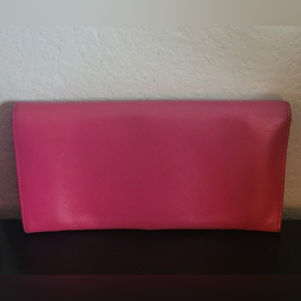 Salvatore Ferragamo Vara Bow Pink Bifold Long Leather Wallet - Picture 12 of 13